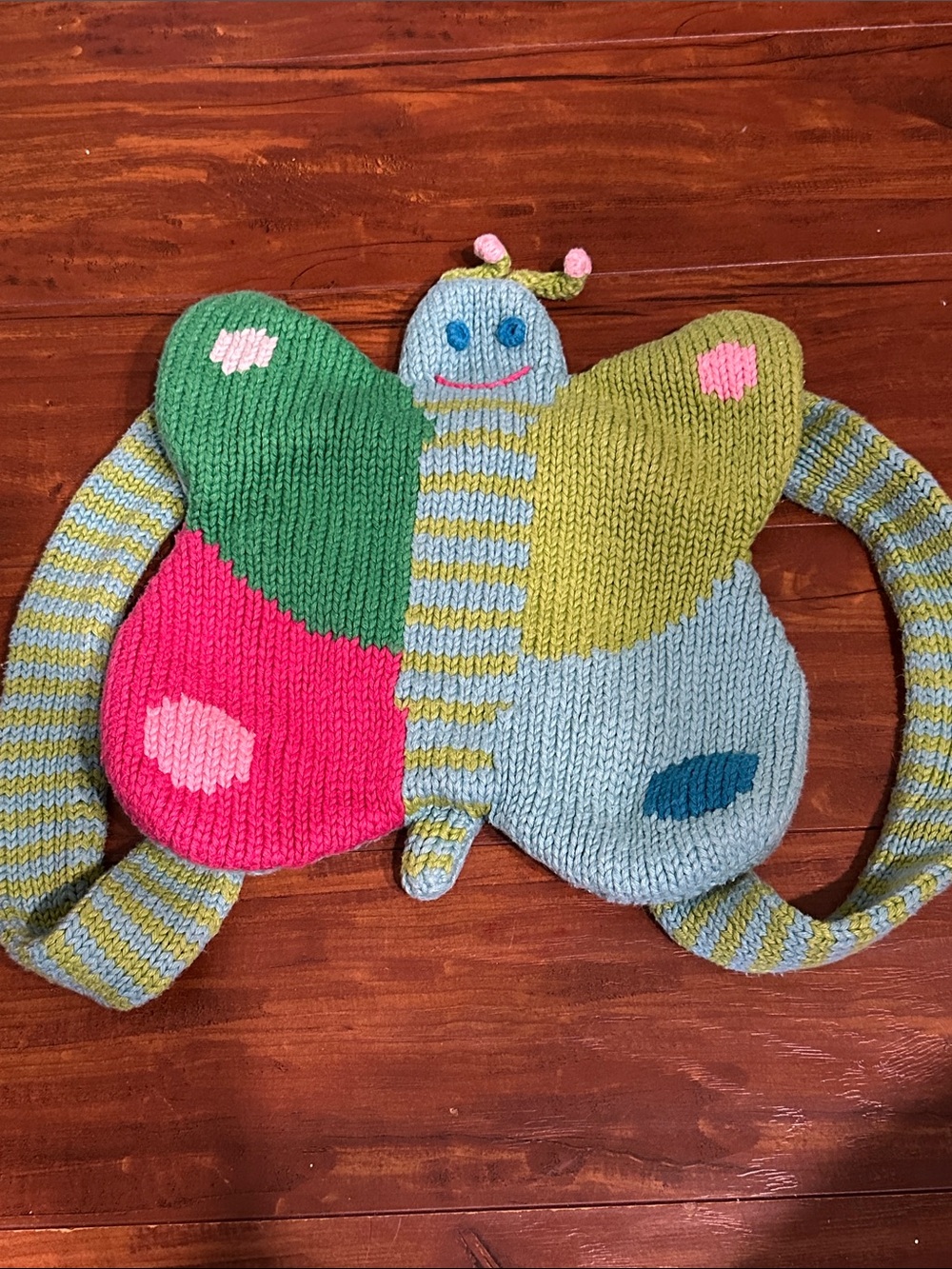 Blabla Kids Butterfly Knit Backpack Bag Purse Hand Knit Rare